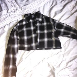 cropped flannel